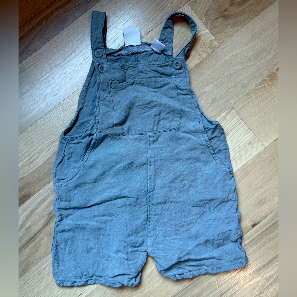 Zara Gray Short Overalls
